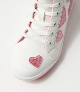 203246 DIZZY HI JNR CK WHITE GLITTER MULTI SMOOTH