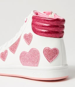 203246 DIZZY HI JNR CK WHITE GLITTER MULTI SMOOTH