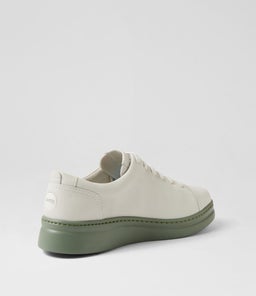 K200645 RUNNER UP CM WHITE OLIVE LEATHER