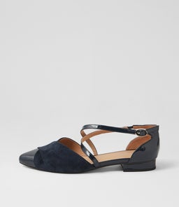 DALBA DF NAVY PATENT SUEDE