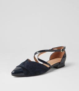 DALBA DF NAVY PATENT SUEDE