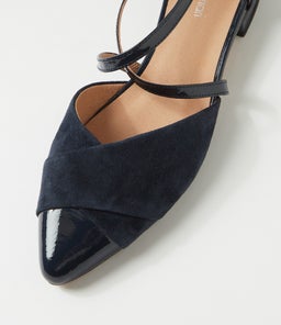 DALBA DF NAVY PATENT SUEDE