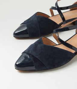 DALBA DF NAVY PATENT SUEDE