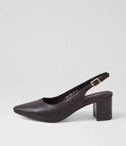 LUCINE DF BLACK BLACK HEEL LEATHER