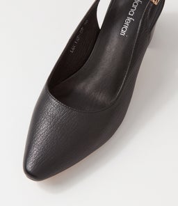 LUCINE DF BLACK BLACK HEEL LEATHER