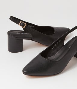 LUCINE DF BLACK BLACK HEEL LEATHER