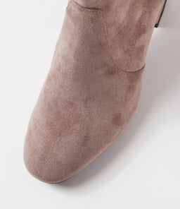 PALESHA DF TAUPE STRETCH MICROSUEDE