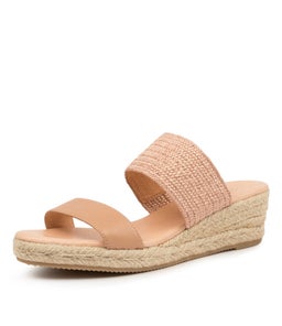 RENAYA DF NATURAL LATTE LEATHER WOVEN