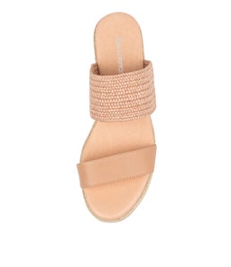 RENAYA DF NATURAL LATTE LEATHER WOVEN