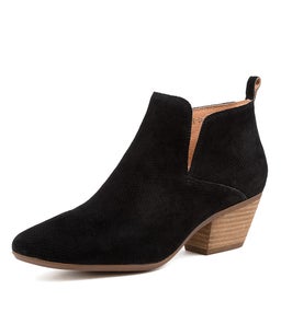 ISHAR DF BLACK NATURAL HEEL SUEDE