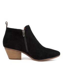 ISHAR DF BLACK NATURAL HEEL SUEDE