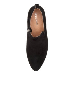 ISHAR DF BLACK NATURAL HEEL SUEDE