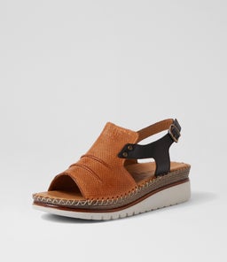 ILIANA DF TAN BLACK LEATHER
