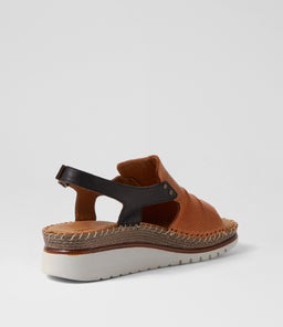 ILIANA DF TAN BLACK LEATHER