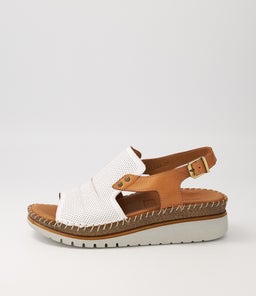 ILIANA DF WHITE TAN LEATHER
