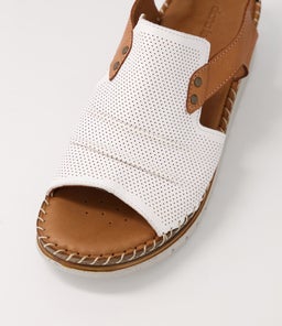 ILIANA DF WHITE TAN LEATHER