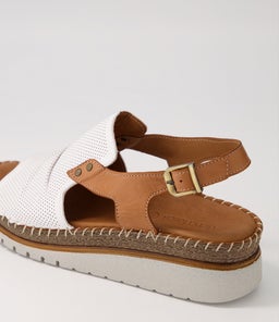 ILIANA DF WHITE TAN LEATHER