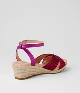 HONOUR DF FUCHSIA METALLIC WOVEN LEATHER