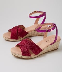 HONOUR DF FUCHSIA METALLIC WOVEN LEATHER