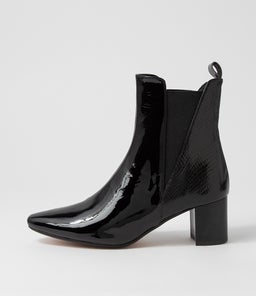 LARLOT DF BLACK BLACK LIZARD PATENT LEATHER
