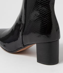 LARLOT DF BLACK BLACK LIZARD PATENT LEATHER