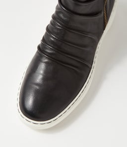 SAULINA DF BLACK WHITE SOLE LEATHER