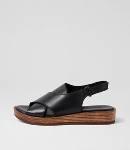 ANETT DF BLACK NATURAL SOLE LEATHER