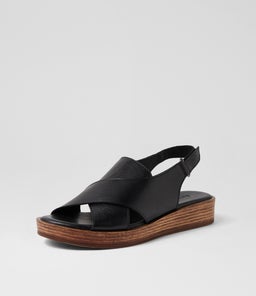 ANETT DF BLACK NATURAL SOLE LEATHER