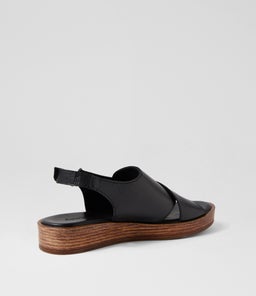 ANETT DF BLACK NATURAL SOLE LEATHER
