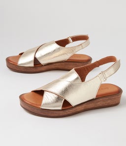 ANETT DF PALE GOLD LEATHER