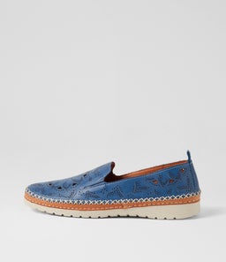 MOALA DF DEEP BLUE TAN LEATHER