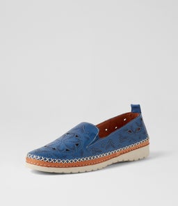 MOALA DF DEEP BLUE TAN LEATHER