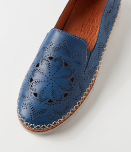 MOALA DF DEEP BLUE TAN LEATHER