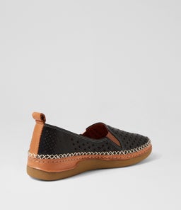 YASON DF BLACK TAN LEATHER