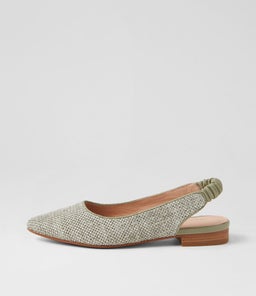 DIORAH DF SEAFOAM WOVEN LEATHER