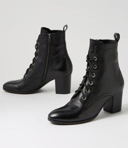 DEEPNESS DF BLACK BLACK HEEL LEATHER