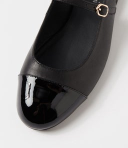 CLEMEN DF BLACK PATENT LEATHER