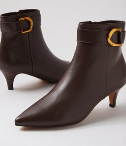 CASCO DF CHOC BROWN HEEL LEATHER