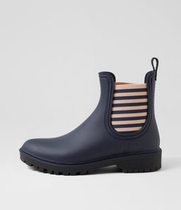 LAURINA2 DF NAVY STRIPE GUMBOOT