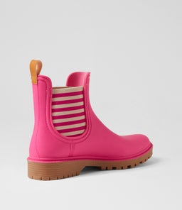 LAURINA2 DF FUCHSIA STRIPE GUMBOOT