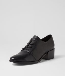 SERFINA DF BLACK BLACK HEEL LEATHER