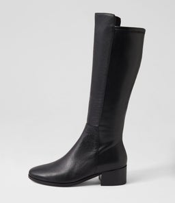 SIMSIN DF BLACK LEATHER STRETCH SMOOTH
