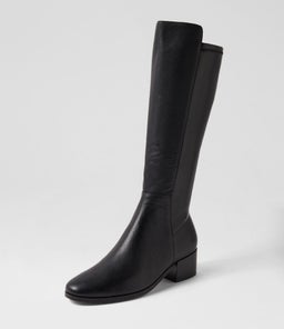 SIMSIN DF BLACK LEATHER STRETCH SMOOTH