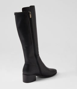 SIMSIN DF BLACK LEATHER STRETCH SMOOTH