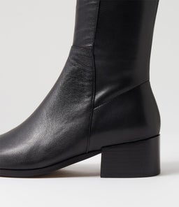 SIMSIN DF BLACK LEATHER STRETCH SMOOTH