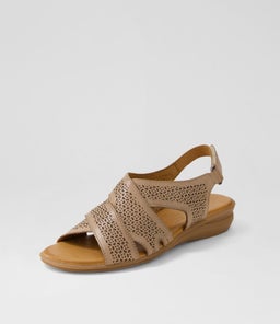 ELKAH DF PALE TAUPE LEATHER
