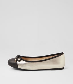 KATTI DF BLACK PALE GOLD LEATHER