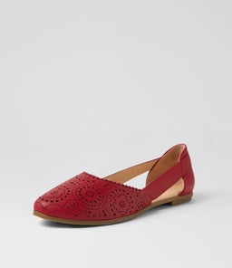 LOAMA DF DK RED LEATHER