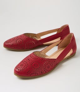 LOAMA DF DK RED LEATHER