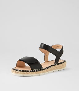 LAREEN DF BLACK WHITE SOLE LEATHER